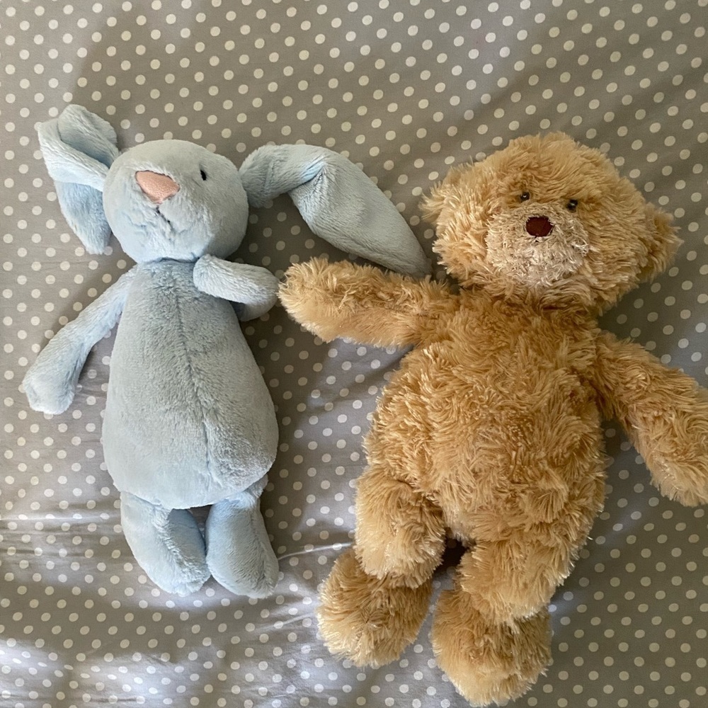 𝅺jellycat Musical Bunny and Gund Bear